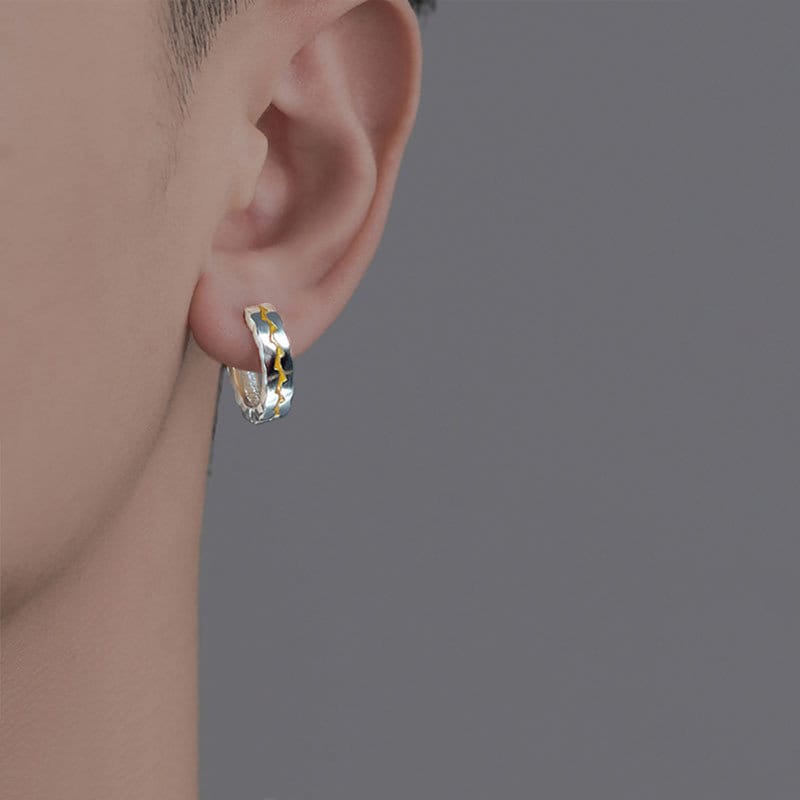 SJ Jewellers gents silver Bali earrings for man & boy : Amazon.in: Fashion